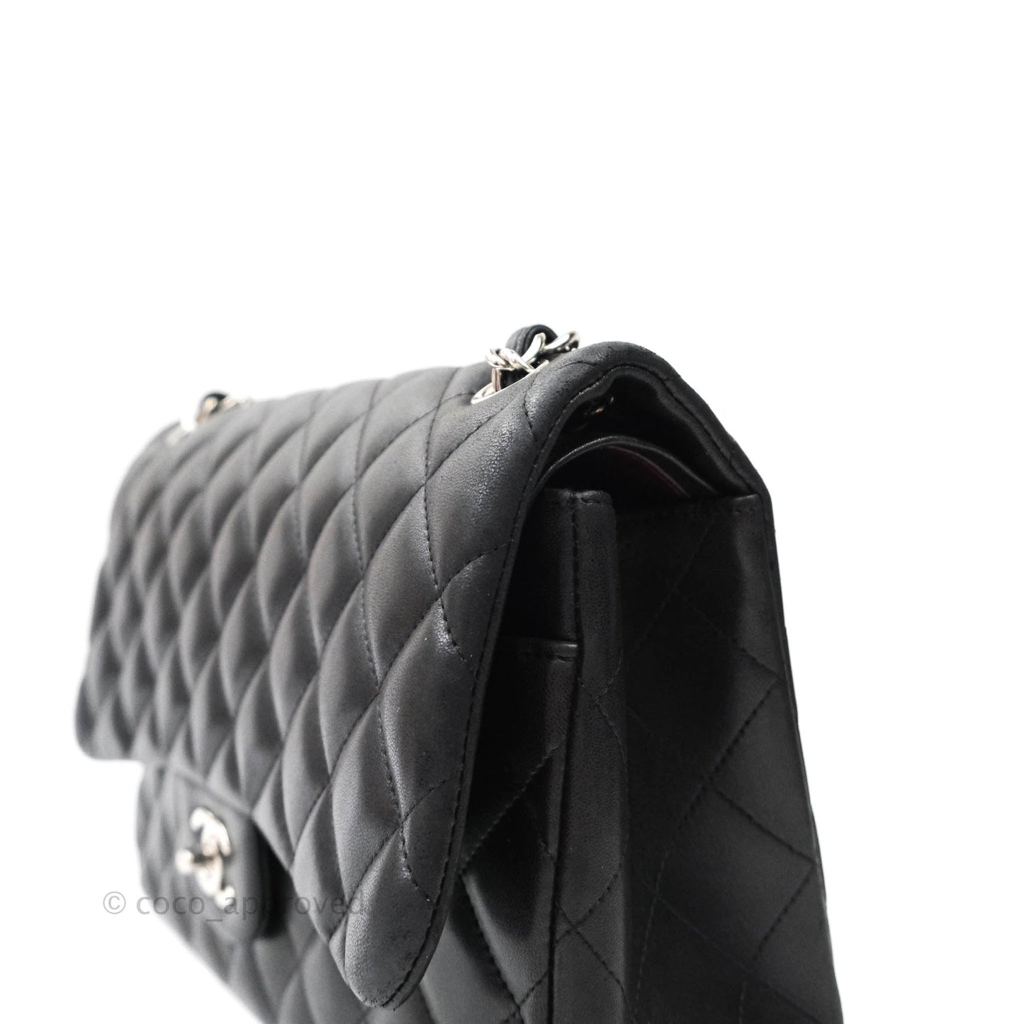 Chanel Jumbo Double Flap Black Lambskin Silver Hardware⁣⁣