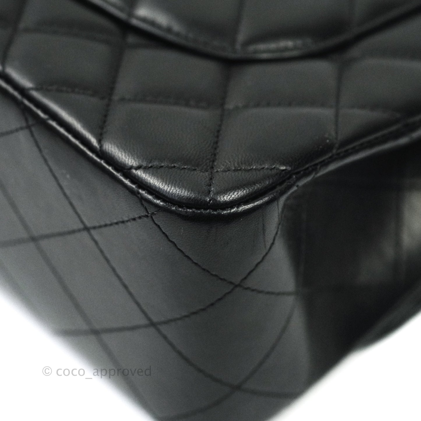 Chanel Jumbo Double Flap Black Lambskin Silver Hardware⁣⁣