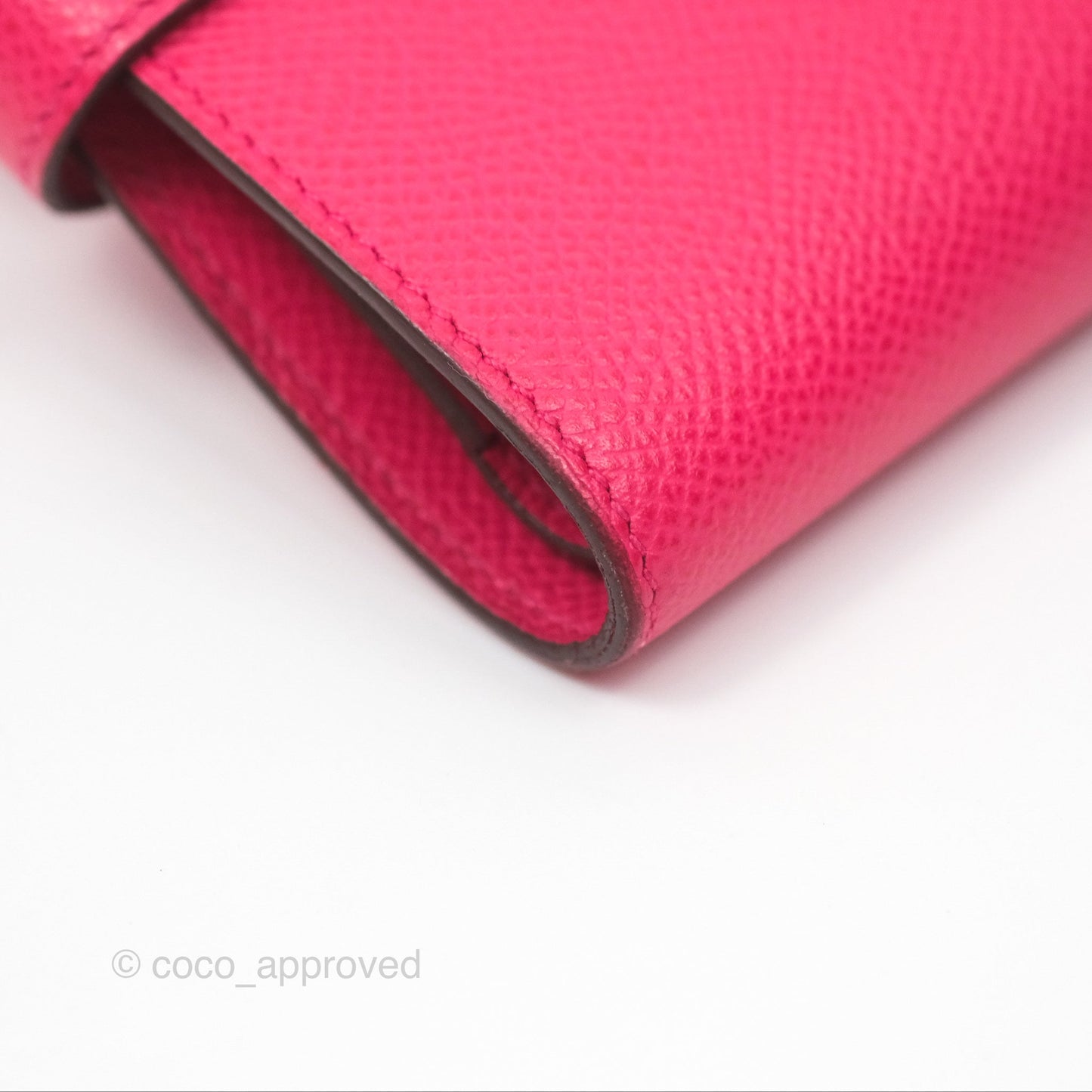Hermès Small Kelly Wallet Rose Extreme I6 Epsom Palladium Hardware