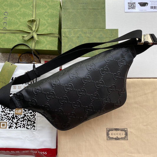 Luxury Gucci GG Embossed Belt Bag