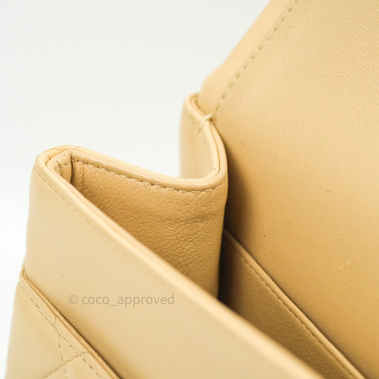 Chanel Classic Jumbo Double Flap Beige Lambskin Gold Hardware⁣⁣