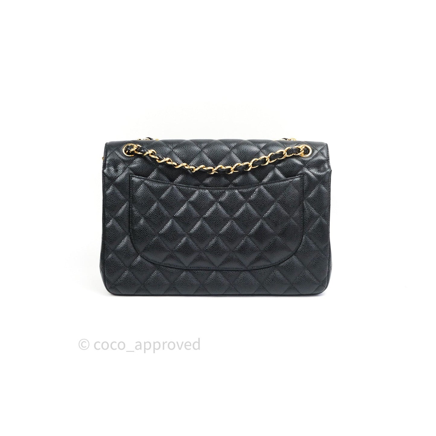 Chanel Classic Jumbo Double Flap Black Caviar Gold Hardware⁣⁣