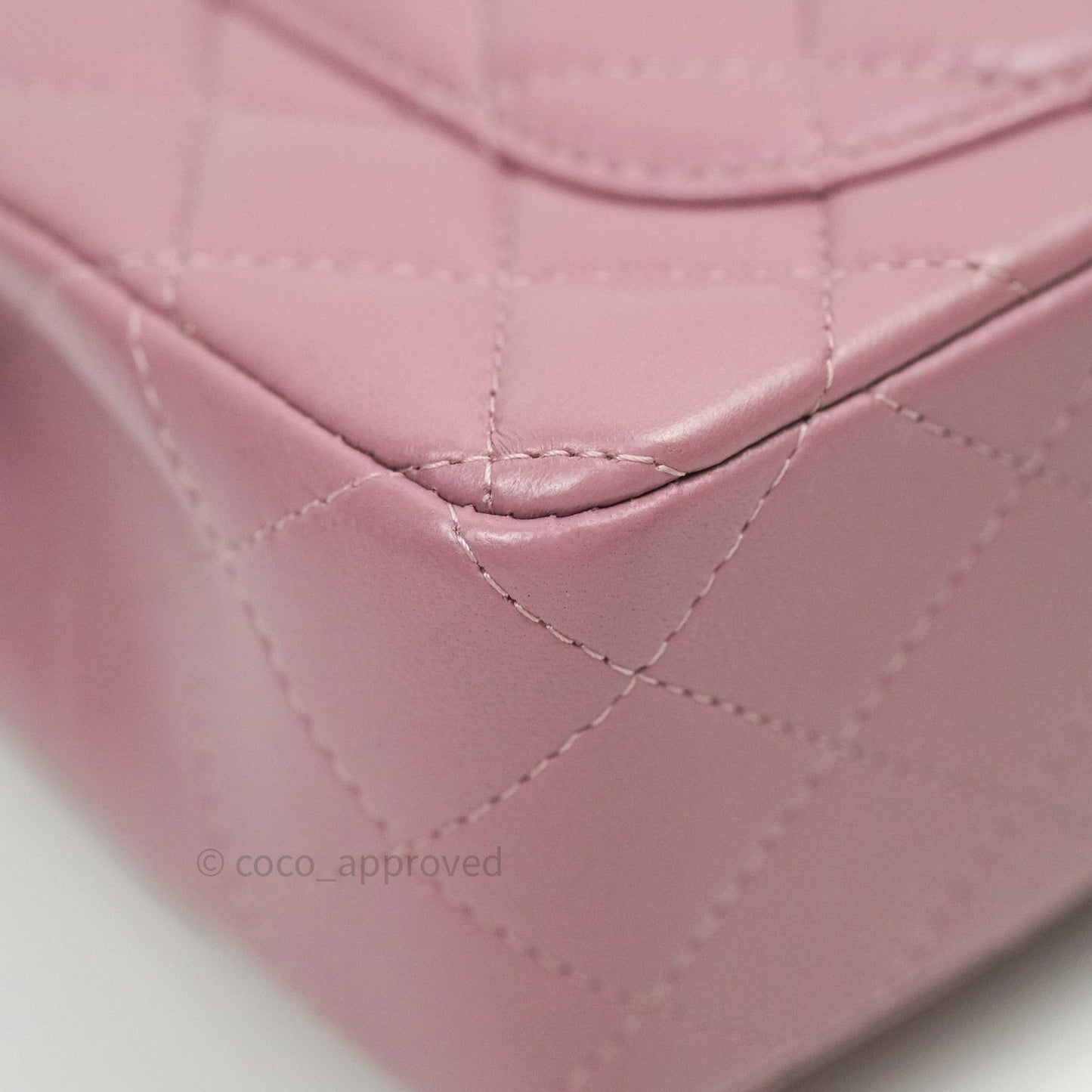 Chanel Quilted Mini Rectangular Pink Lambskin Gold Hardware