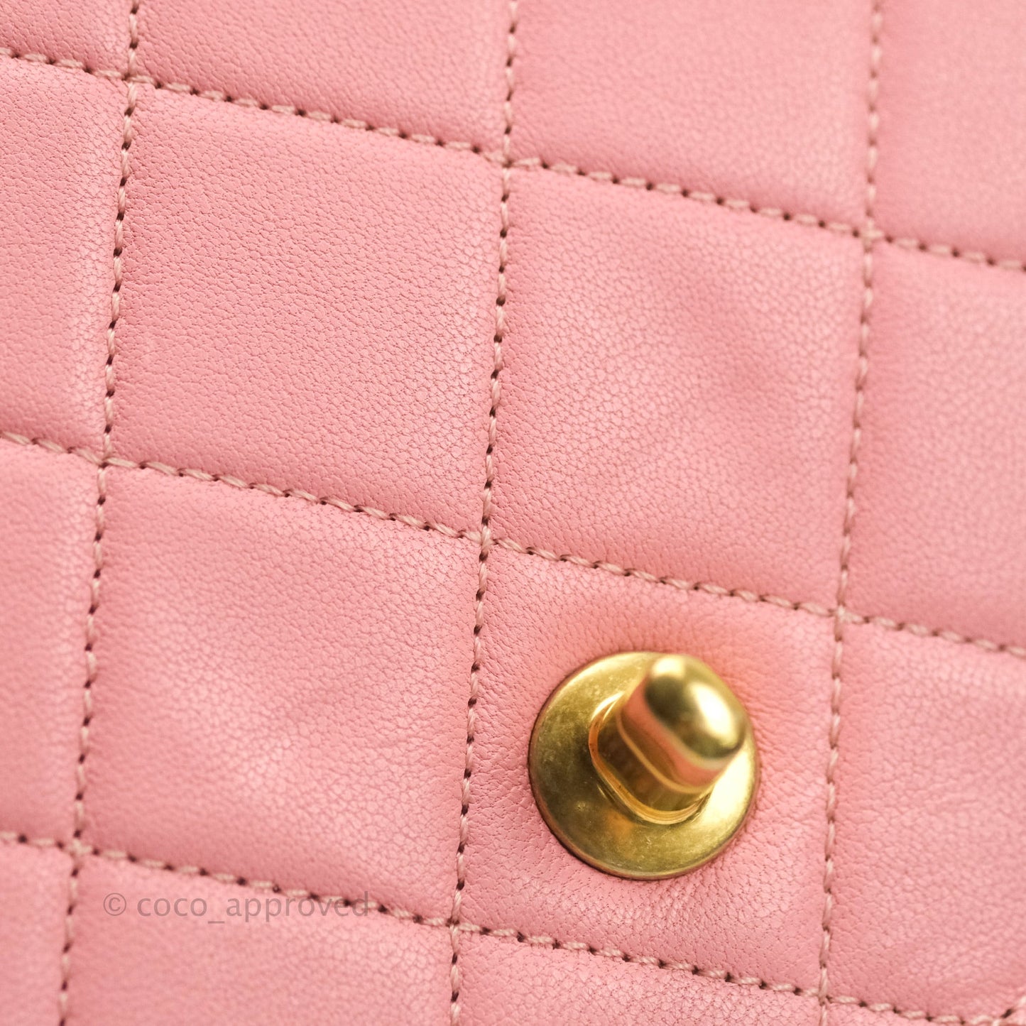Chanel Large Quilted Lambskin Pearl Chain Flap Bag Pink Aged Gold Hardware