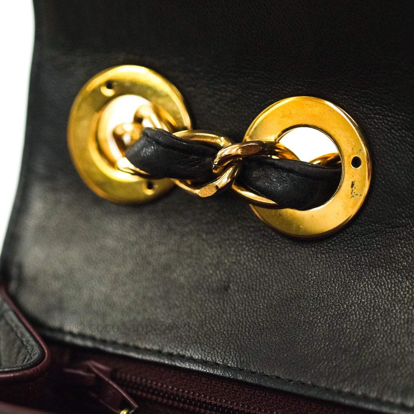 Chanel Vintage XL Jumbo Single Flap Black Lambskin 24K Gold Hardware