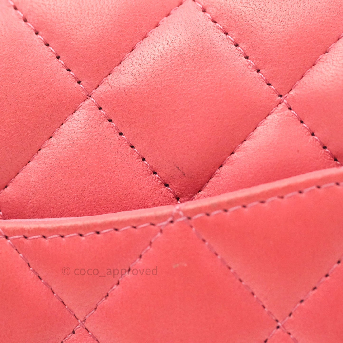 Chanel Quilted Mini Rectangular Pink Lambskin Silver Hardware