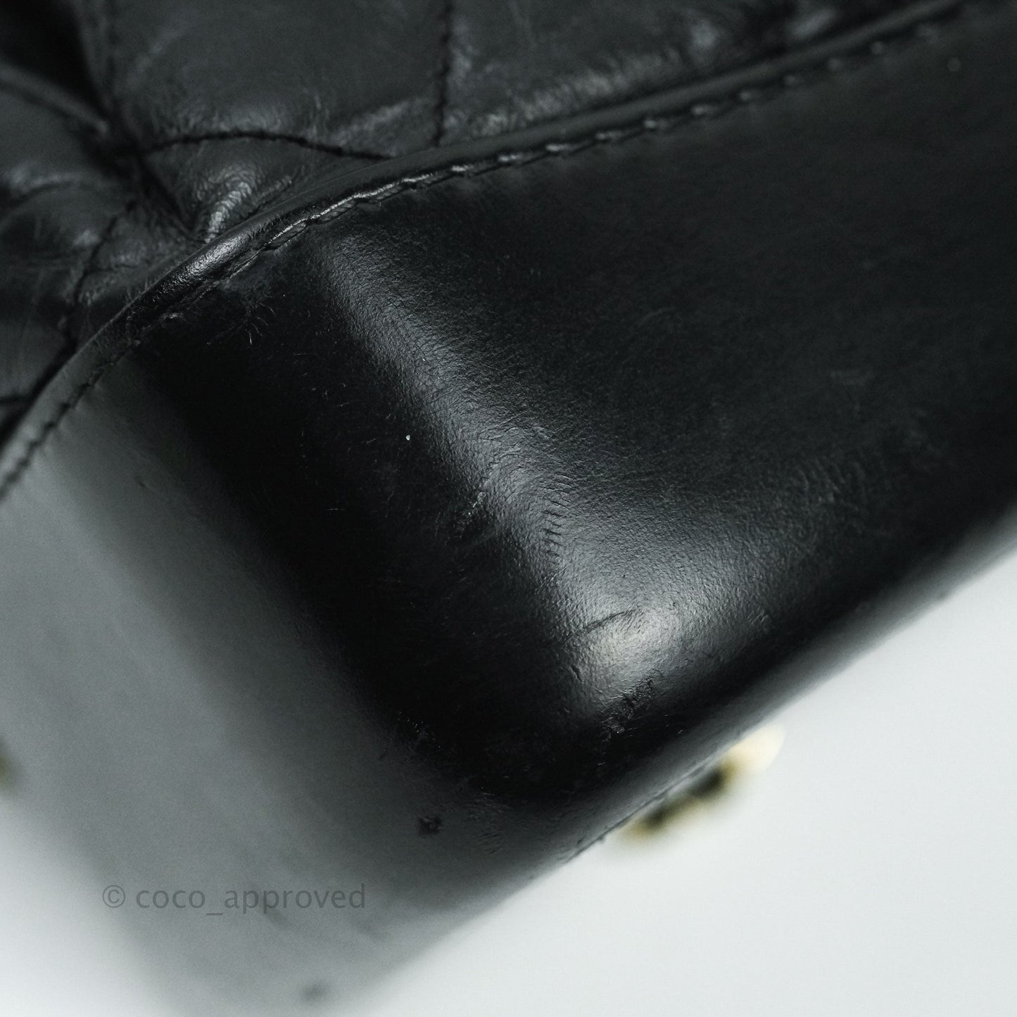 Chanel Gabrielle Backpack Black Aged Calfskin Small Black