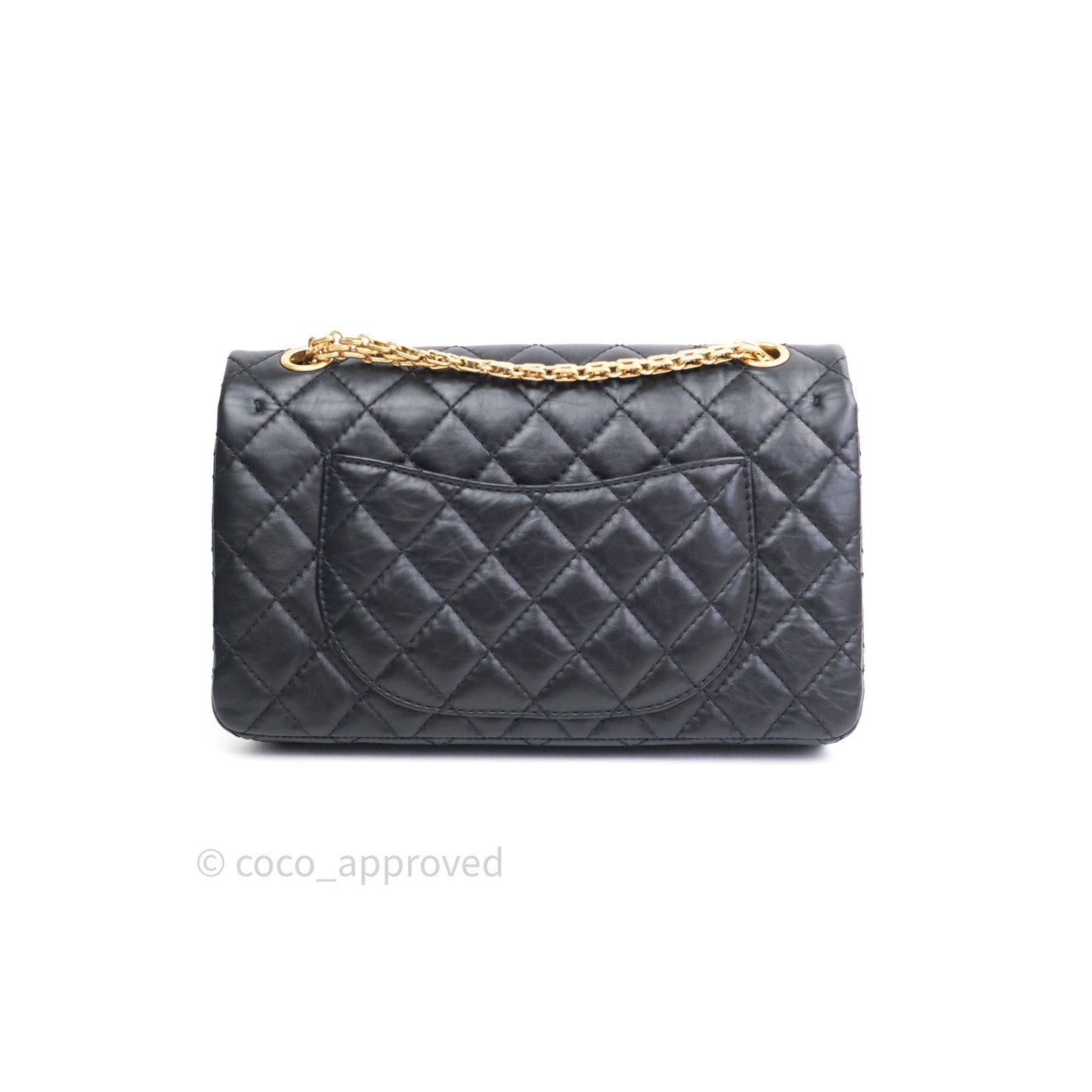 Chanel 2.55 Reissue Aged Calfskin 225 Flap Black Gold Hardware