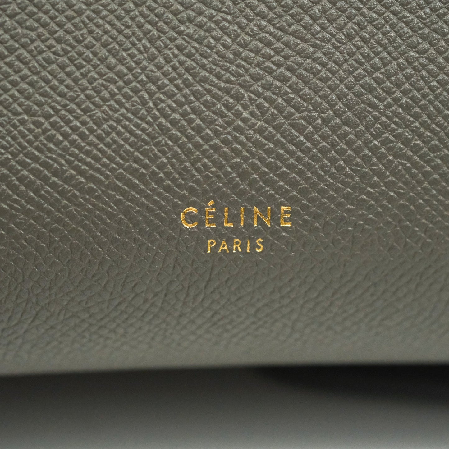 Celine Micro Belt Bag Grey Grained Calfskin Gold Hardware