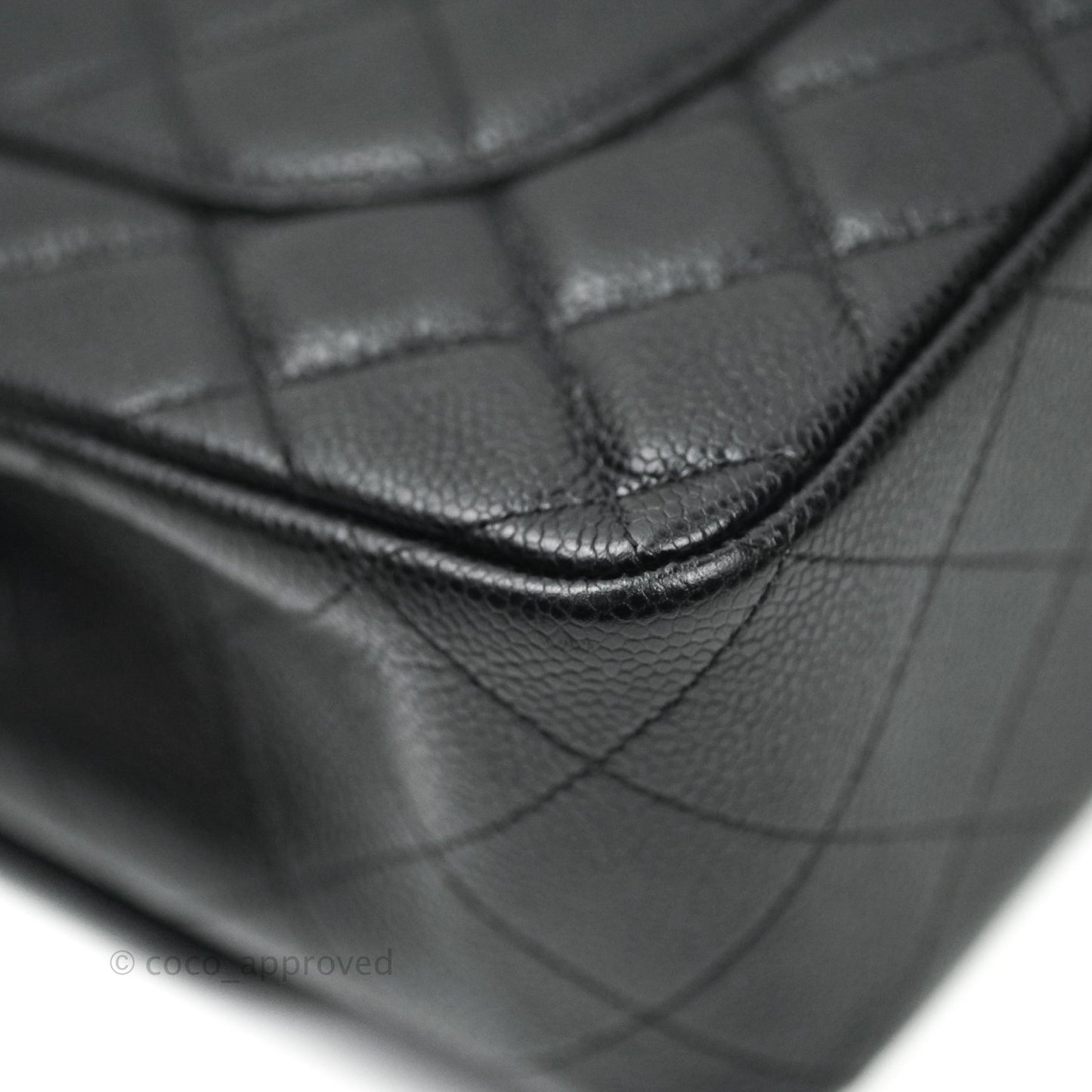 Chanel Jumbo Double Flap Black Caviar Silver Hardware⁣⁣