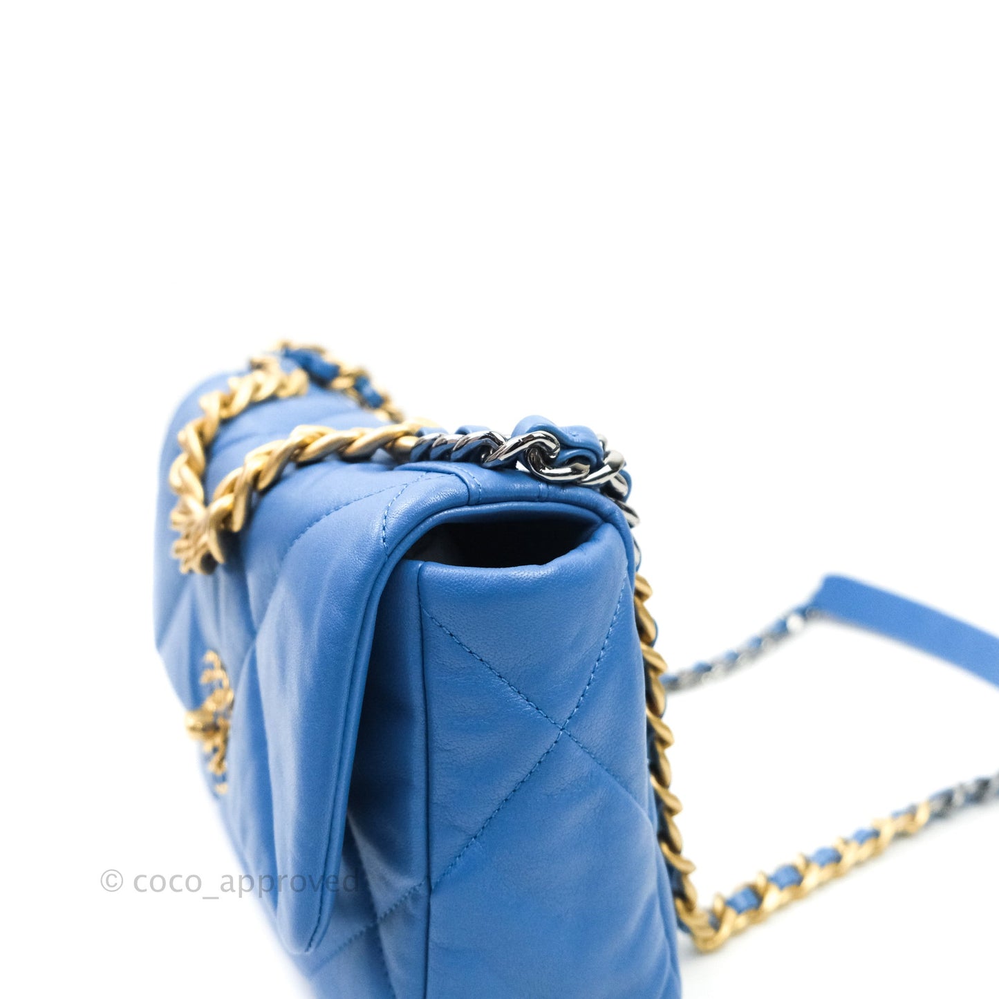 Chanel 19 Small Blue Mixed Hardware