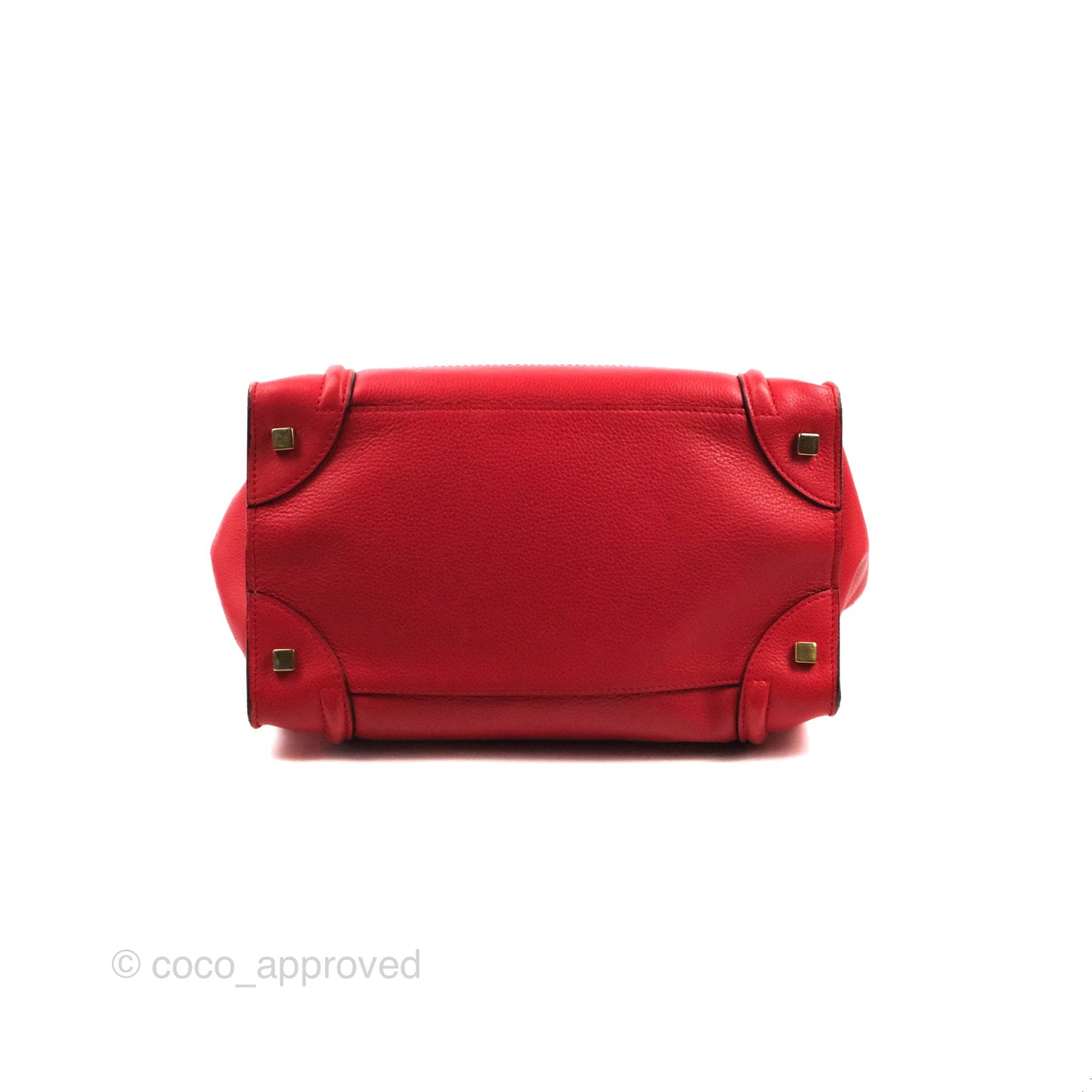 Celine Mini Luggage Bag Red Calfskin