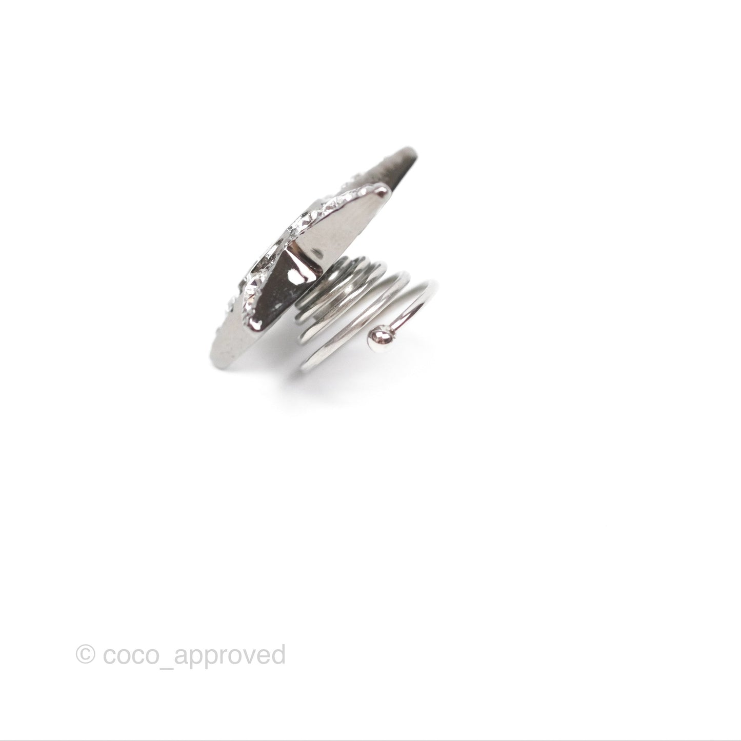 Chanel CC Crystal Star Hair Accessories Gun Metal 22C
