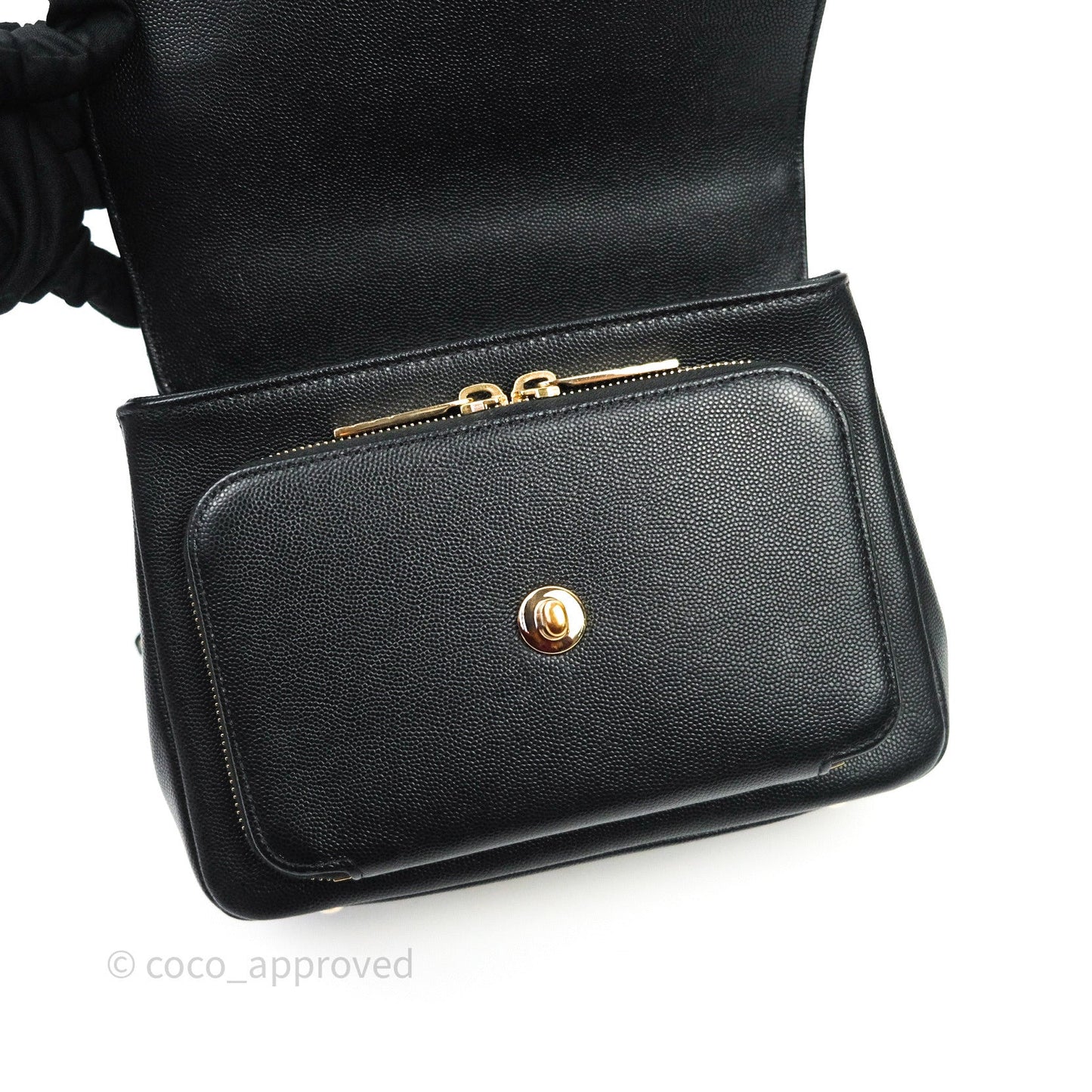 Chanel Quilted Medium Business Affinity Flap Black Caviar Light Gold Hardware