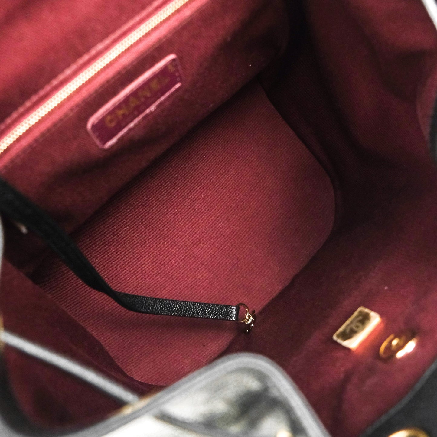 Chanel Quilted Business Affinity Backpack Black Caviar Gold Hardware