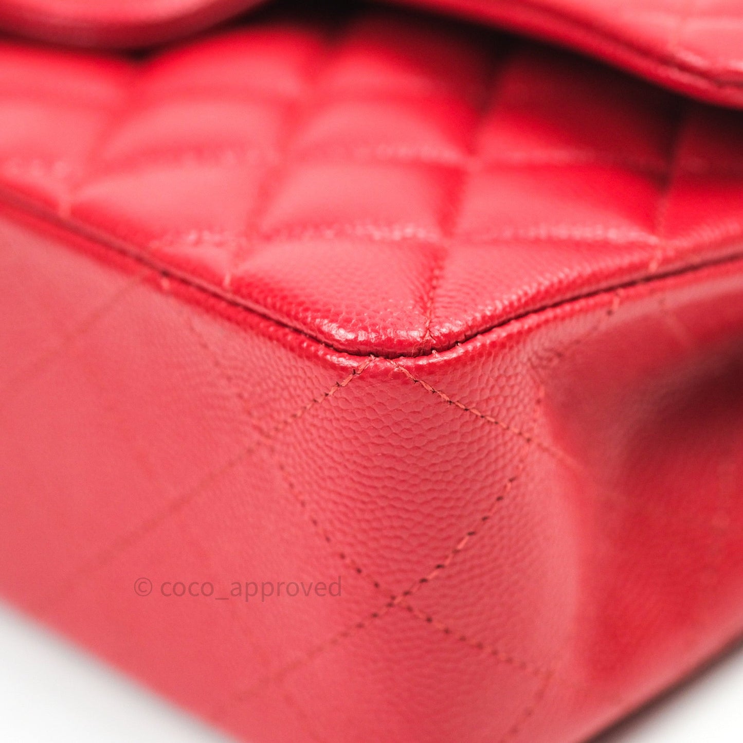 Chanel Classic Small S/M Flap Red Caviar Gold Hardware 19B