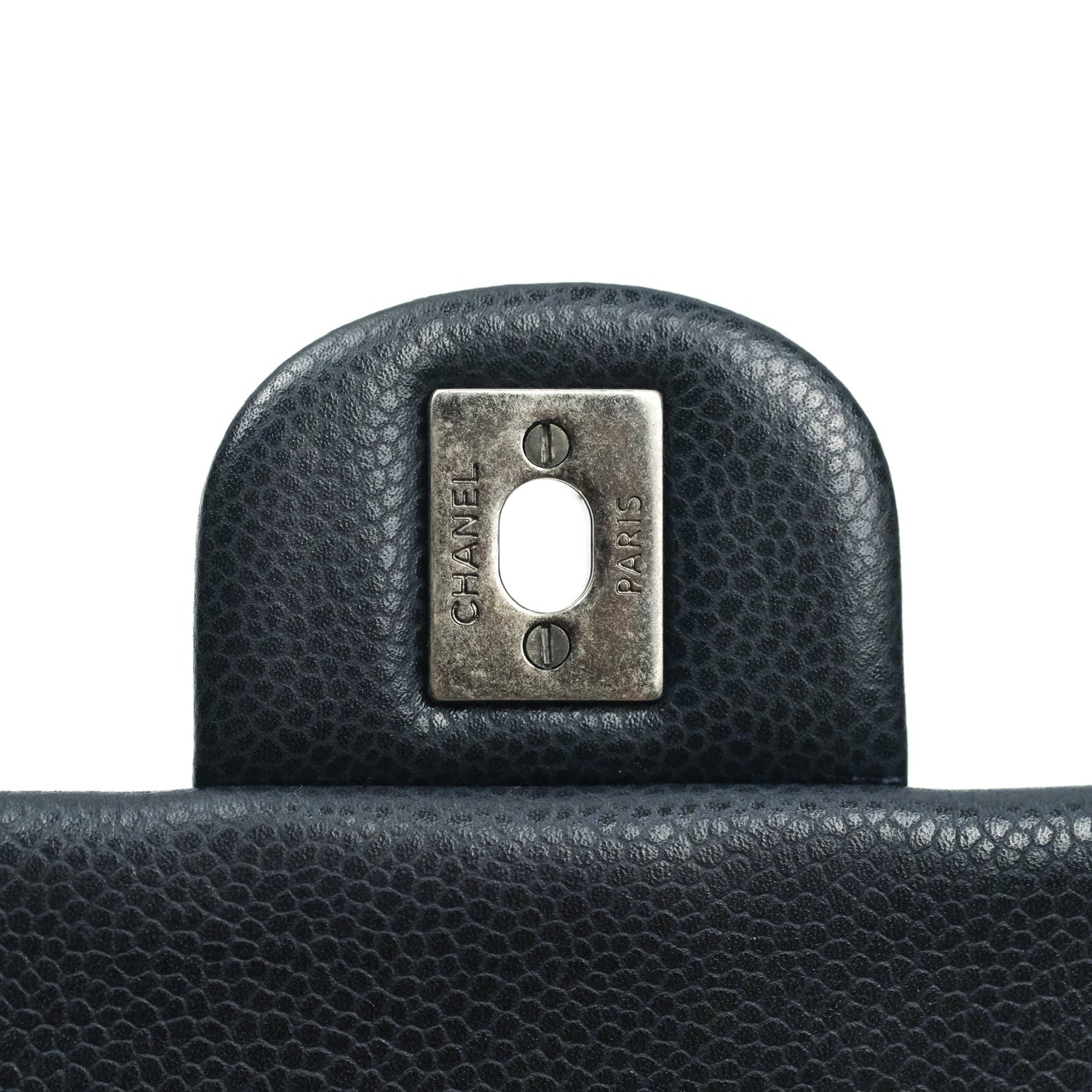 Chanel Quilted Clutch with Chain Dark Navy Ruthenium Hardware
