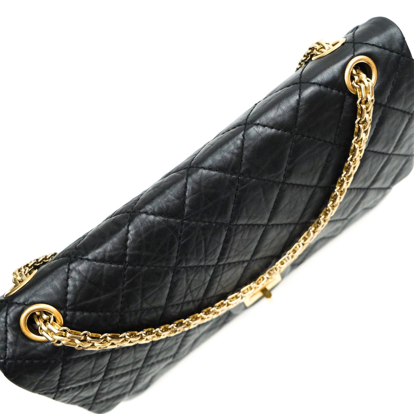 Chanel Reissue Quilted Aged Calfskin Black Gold Hardware 226
