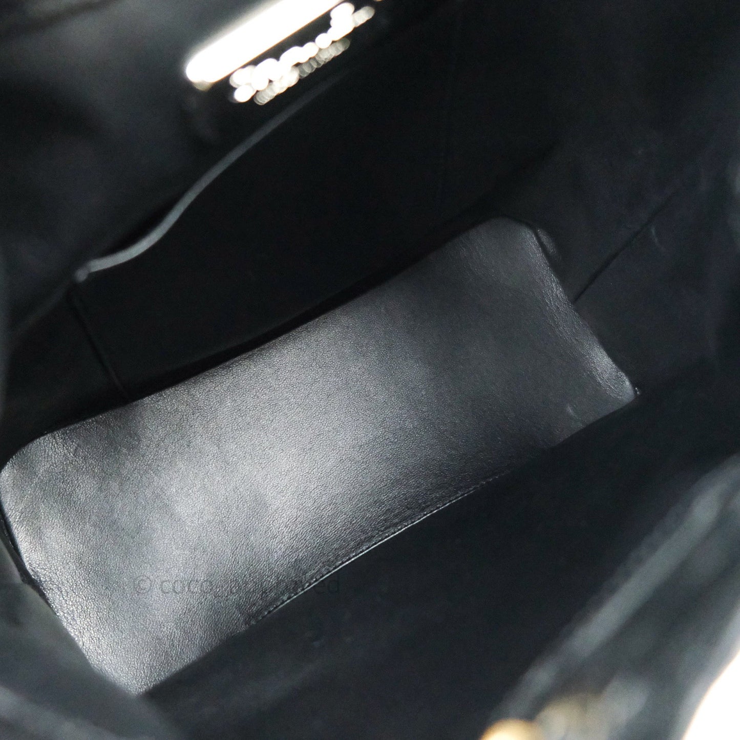 Chanel Gabrielle Backpack Black Python Small Black Mixed Hardware