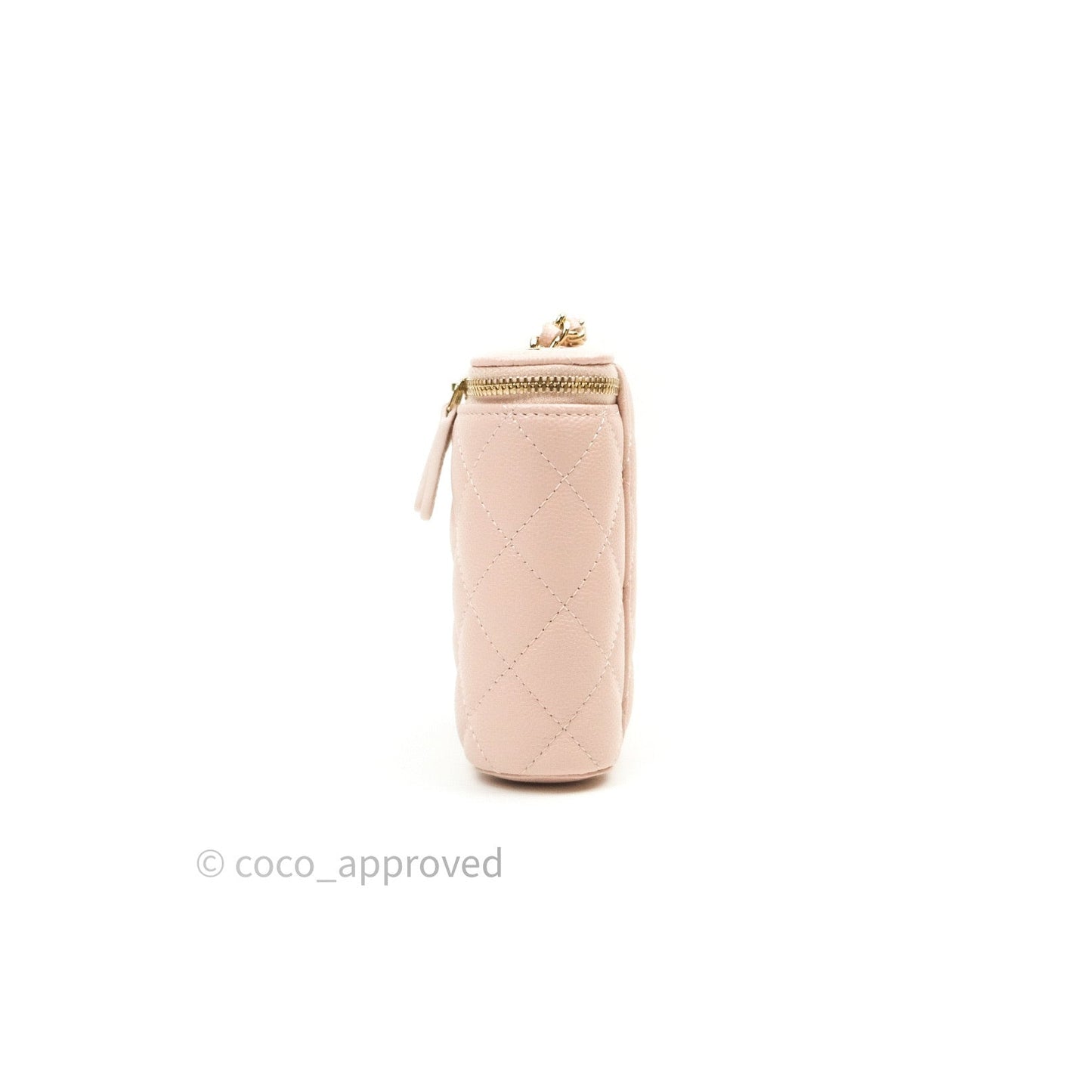 Chanel Classic Mini Vanity With Chain Pink Caviar Gold Hardware