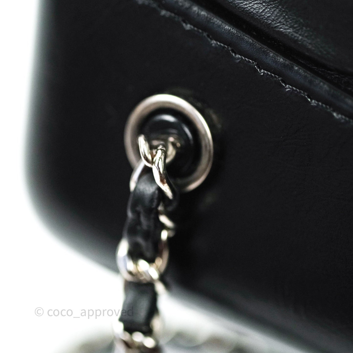 Chanel Gabrielle Backpack Black Aged Calfskin Small Navy Black
