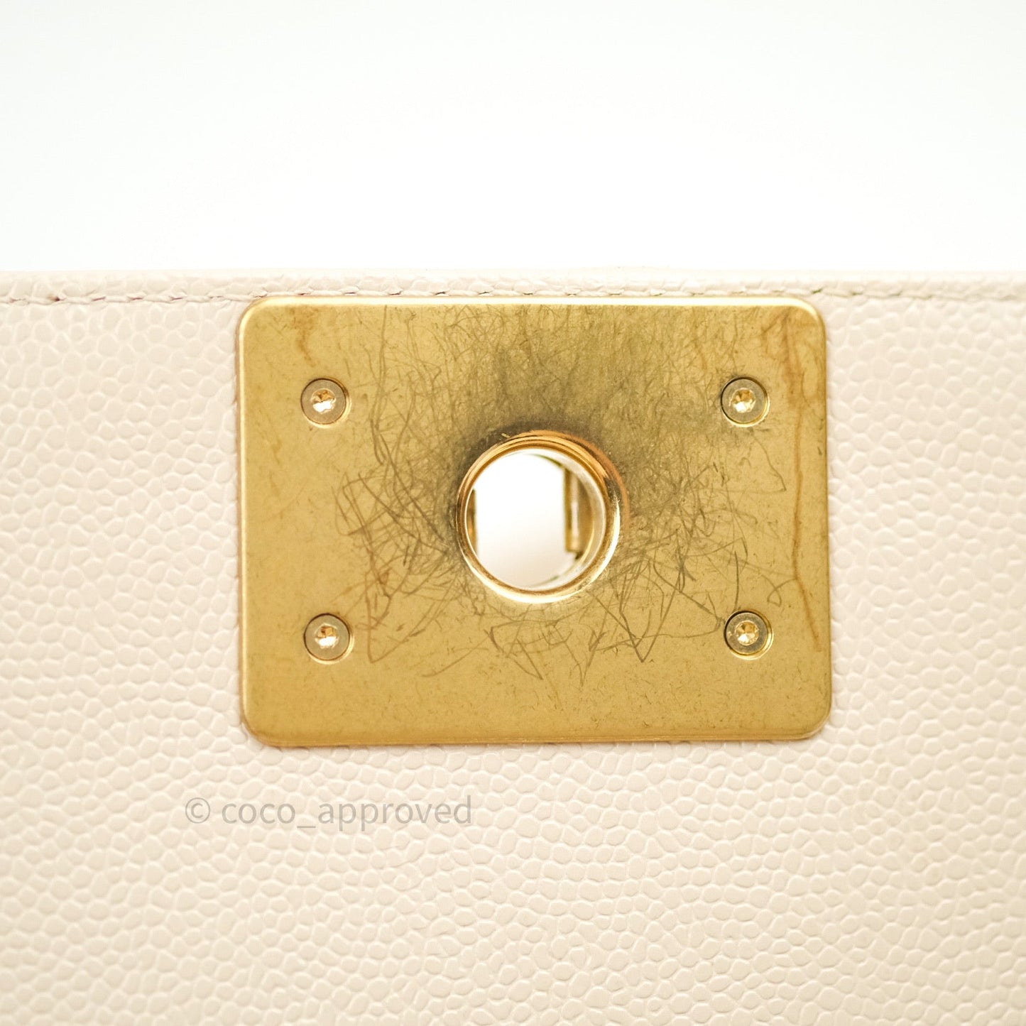 Chanel Boy Chevron Medium Beige Caviar Gold Hardware