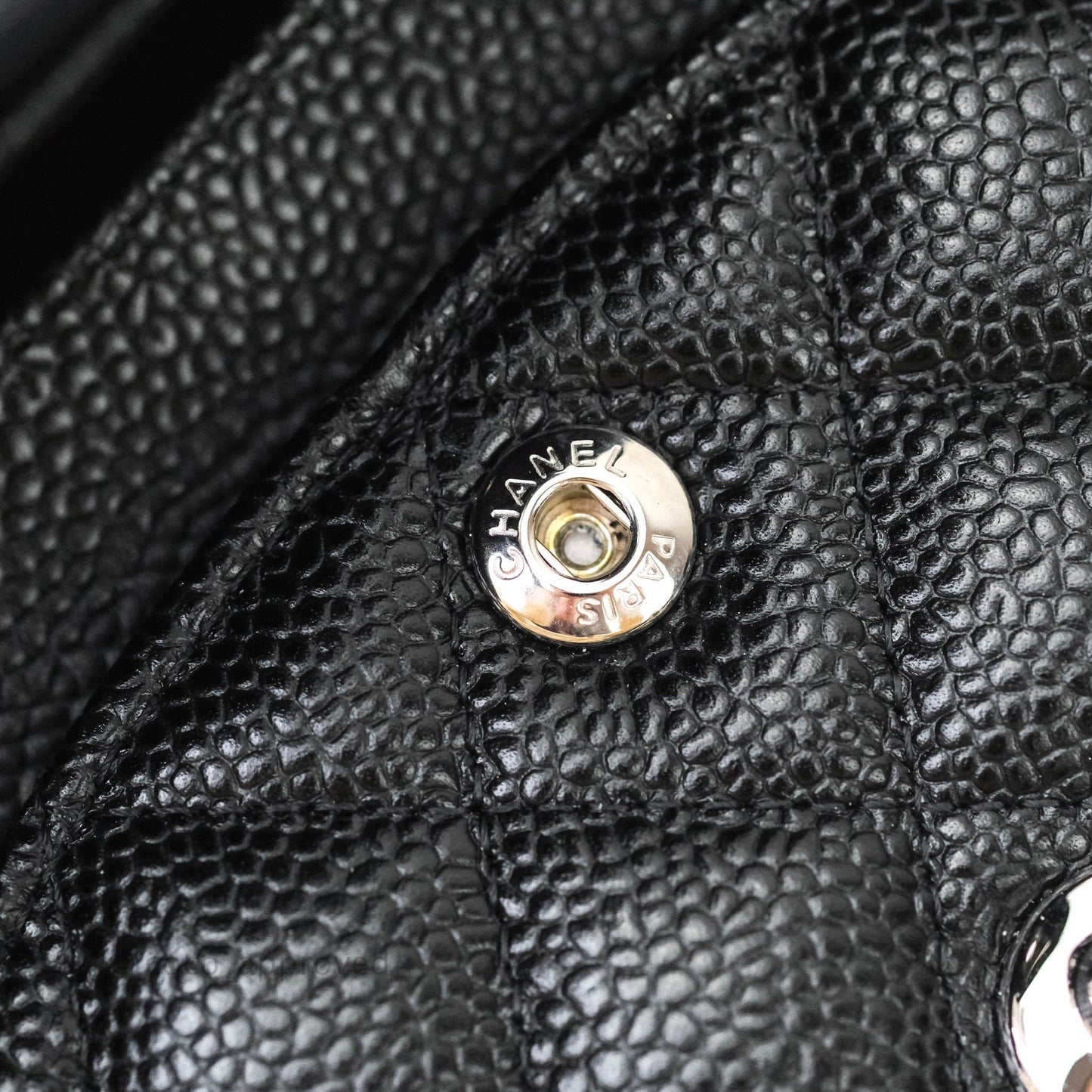 Chanel Classic Small S/M Flap Black Caviar Silver Hardware