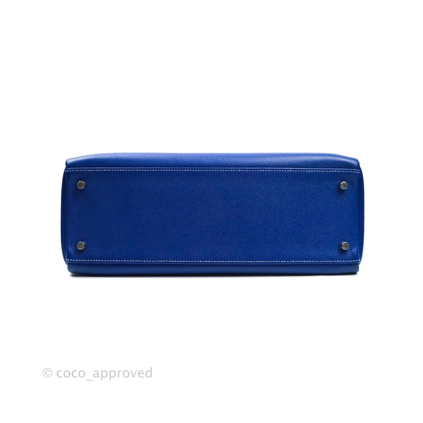Hermès Kelly 32 Bleu Electrique Epsom Palladium Hardware