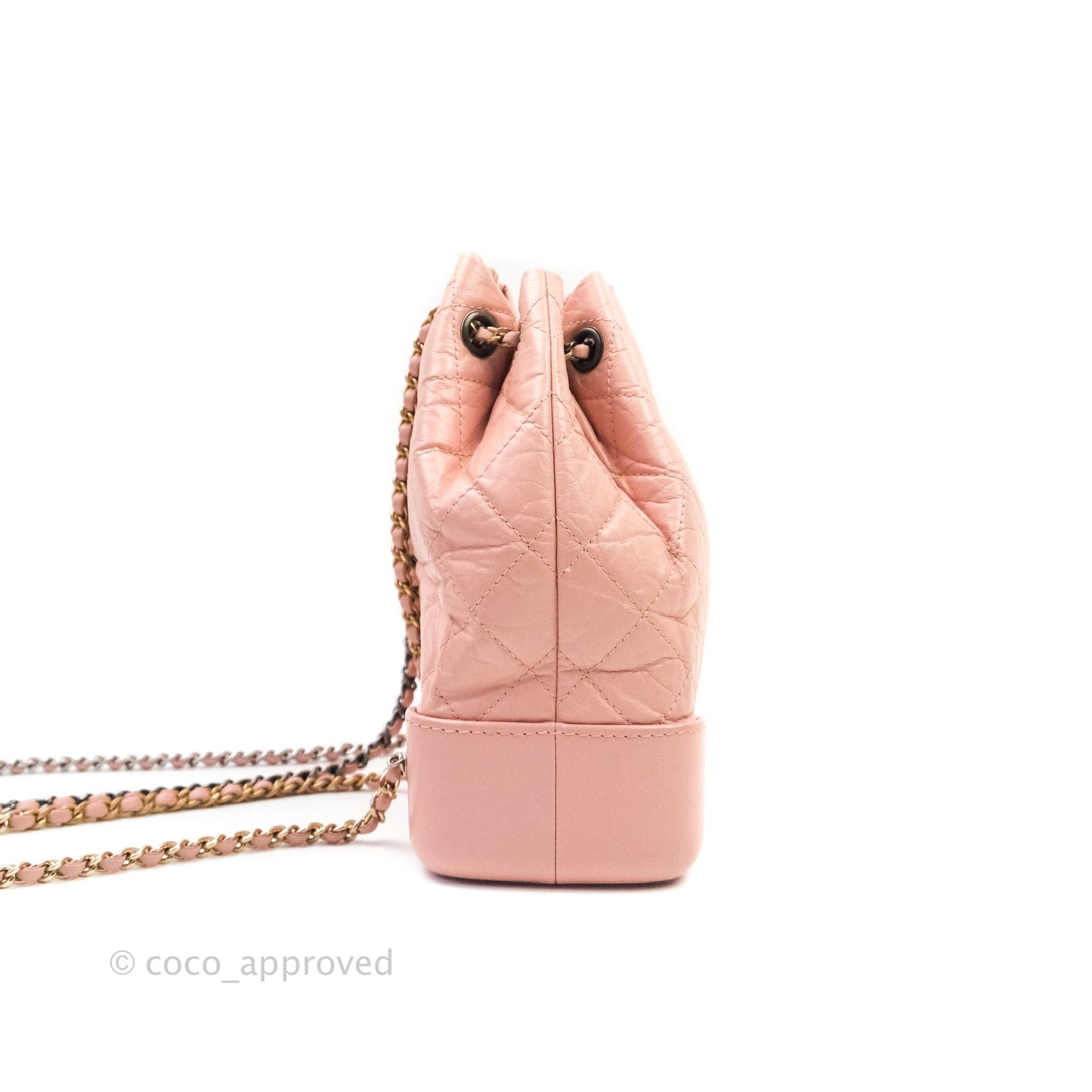 Chanel Gabrielle Backpack Pink Aged Calfskin Small Mixed Hardware