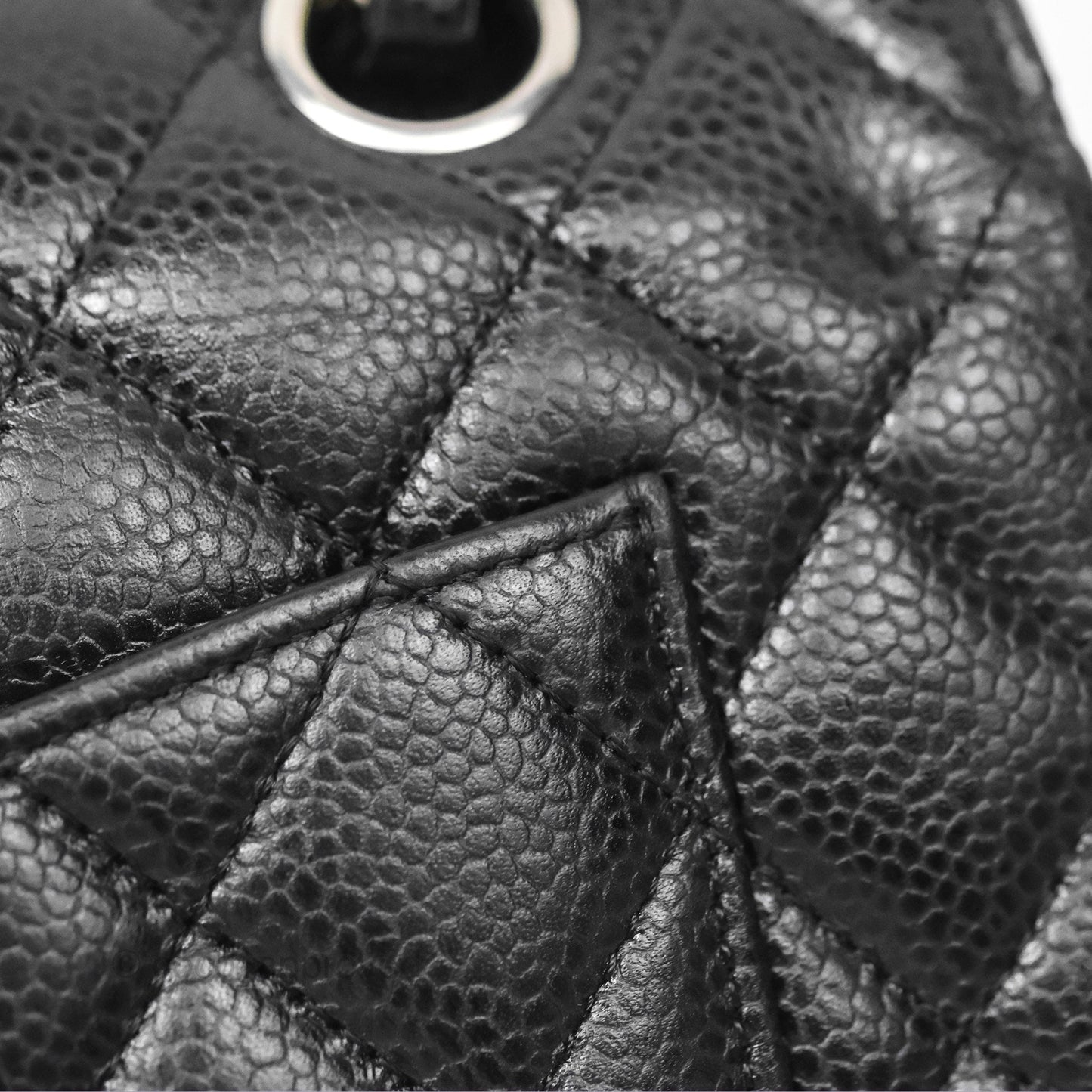 Chanel Small Classic Flap Quilted Black Caviar Silver Hardware