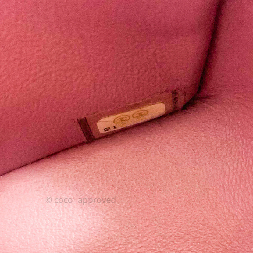 Chanel Quilted Mini Rectangular Mauve Pink Caviar Ruthenium Hardware