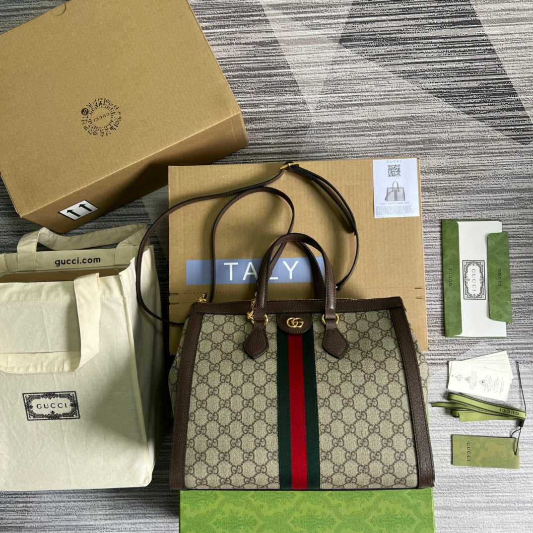 Luxury Gucci Ophidia GG Medium Tote Bag