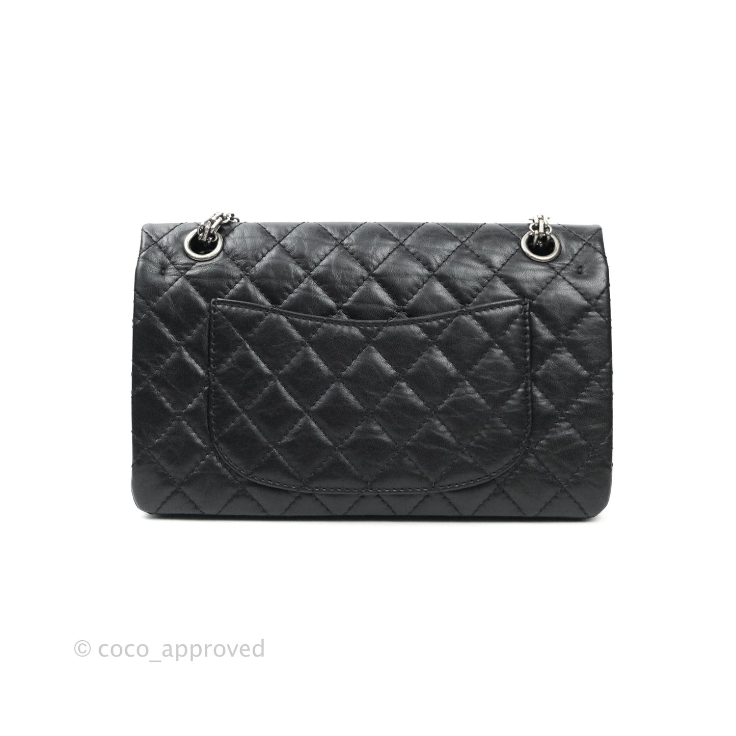 Chanel Reissue Quilted Aged Calfskin Black Ruthenium Hardware 225