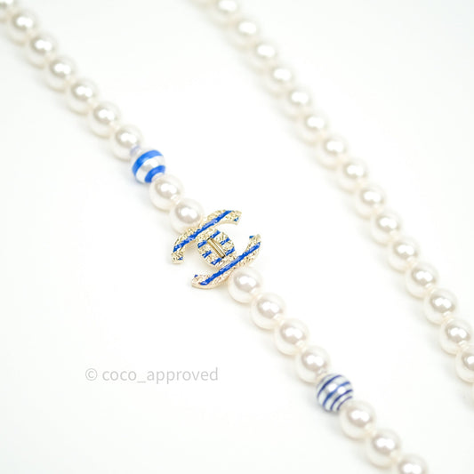 Chanel Long Pearl CC Necklace 19C