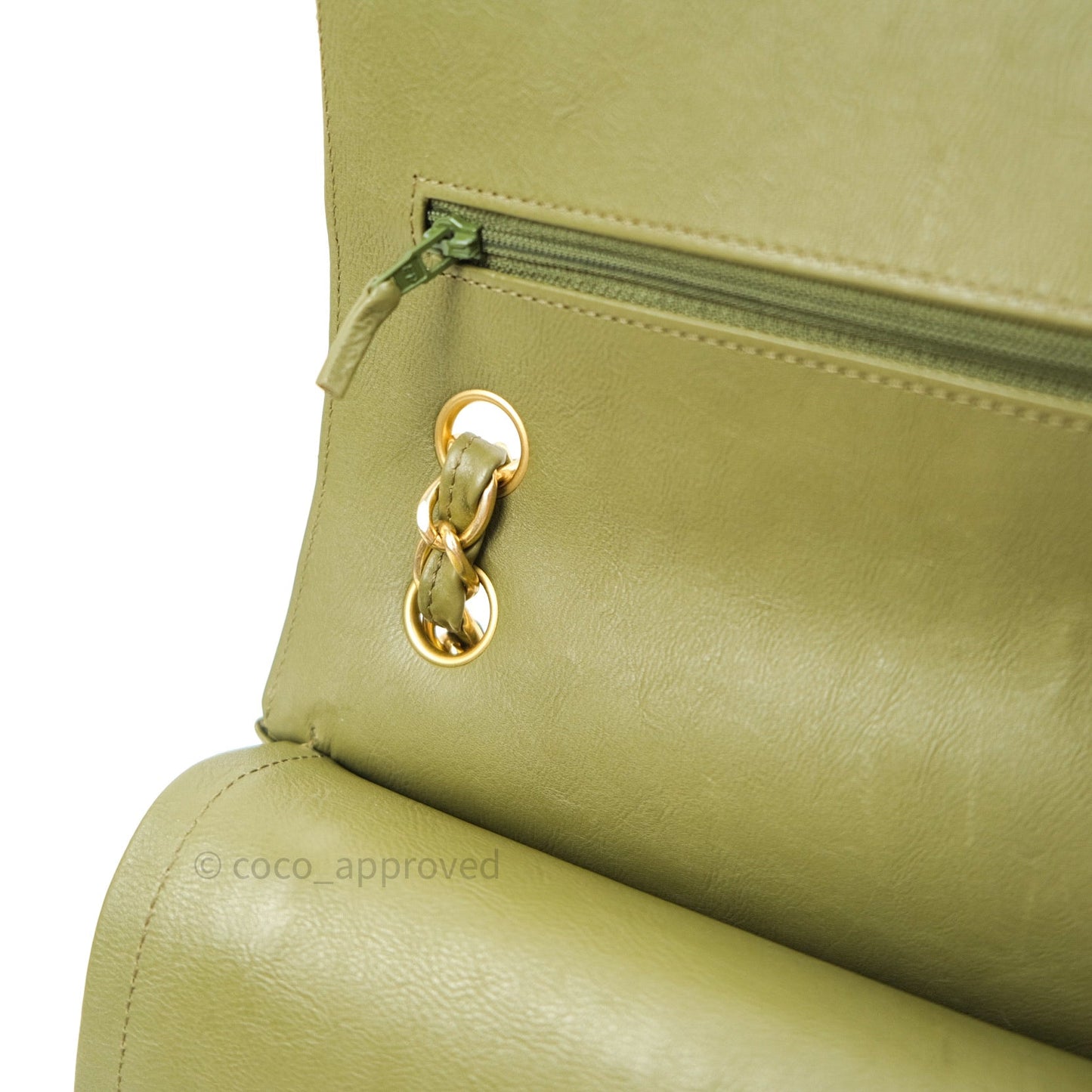 Chanel Jumbo Double Flap Khaki Calfskin Gold Hardware⁣⁣ 17C