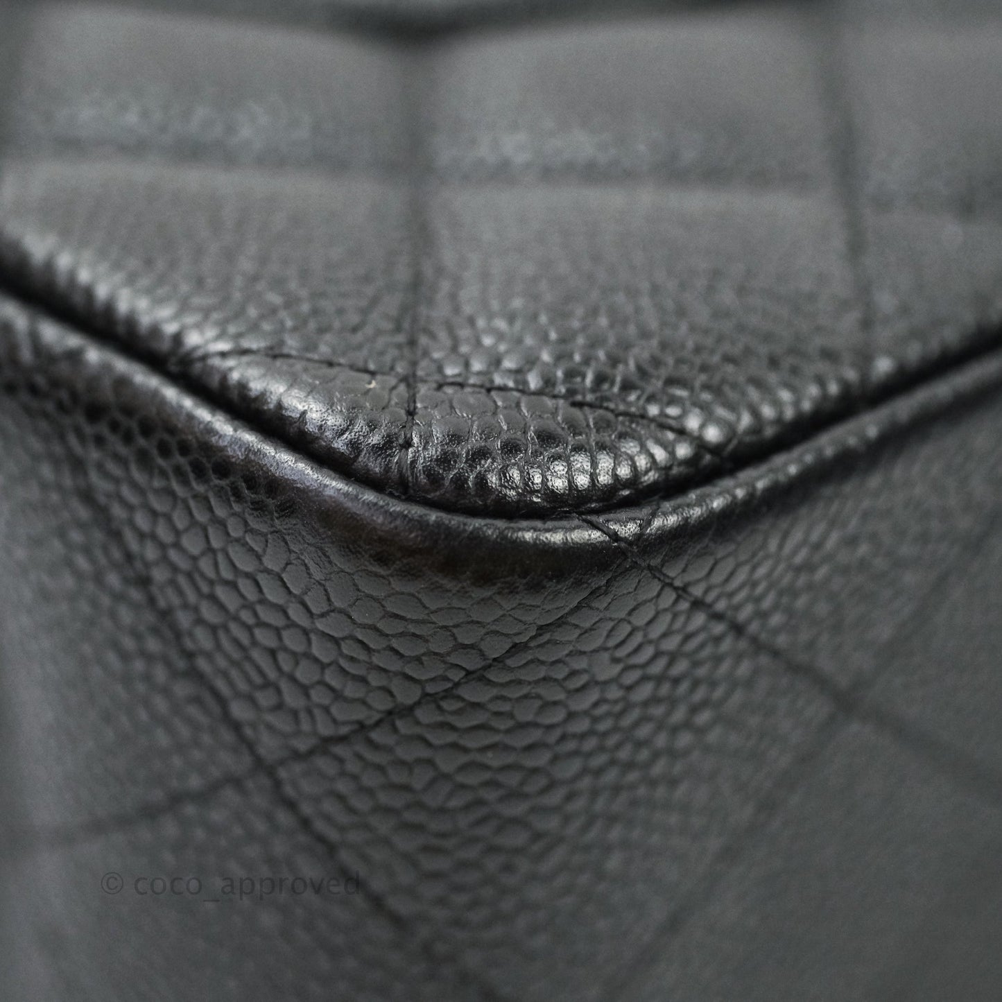 Chanel Jumbo Double Flap Black Caviar Silver Hardware⁣⁣