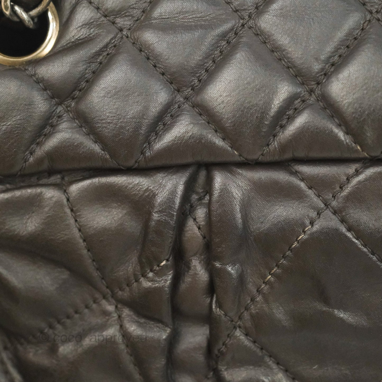 Chanel Chic Quilted Flap Bag Iridescent Dark Brown Calfskin Ruthenium Hardware