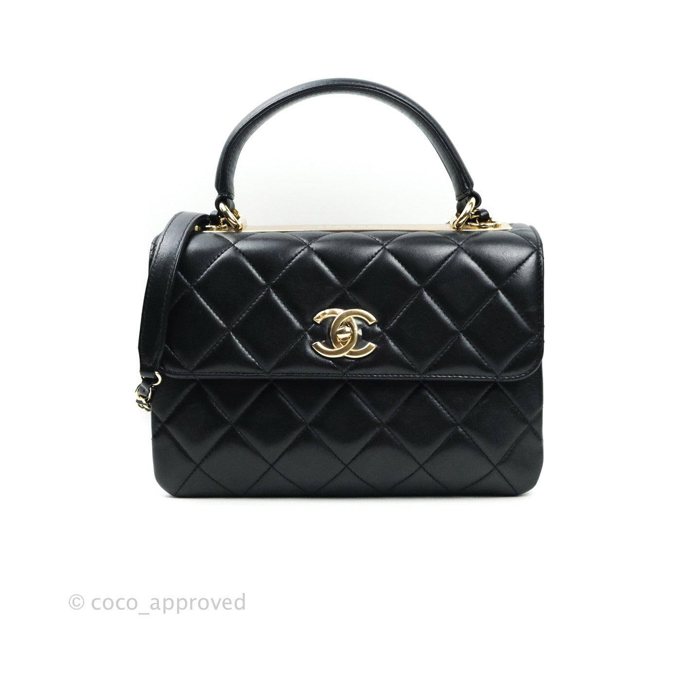 Chanel Trendy CC Small Black Lambskin Gold Hardware