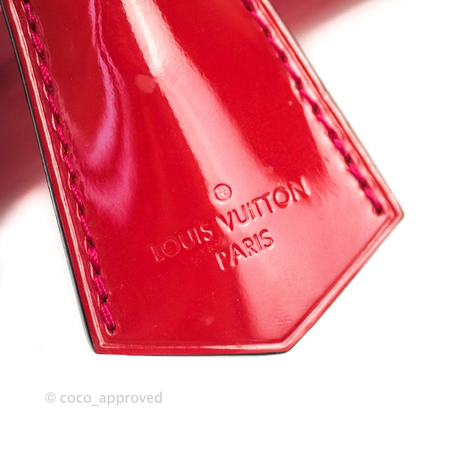 Louis Vuitton Alma BB Red Patent Leather Gold Hardware