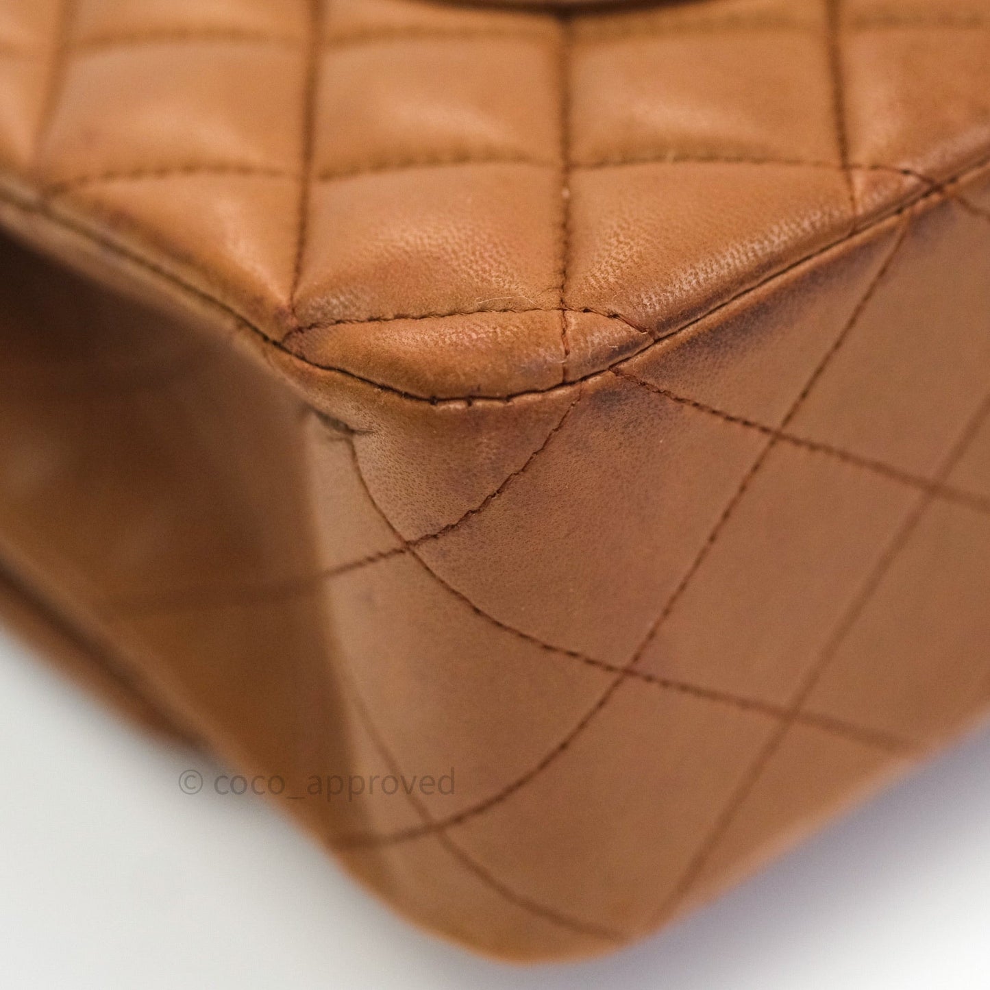 Chanel Classic M/L Brown Lambskin Silver Hardware