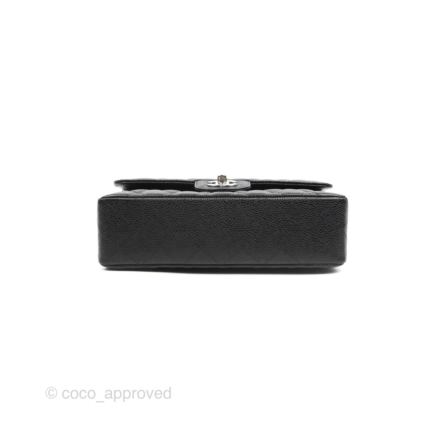 Chanel Small Classic Flap Quilted Black Caviar Silver Hardware