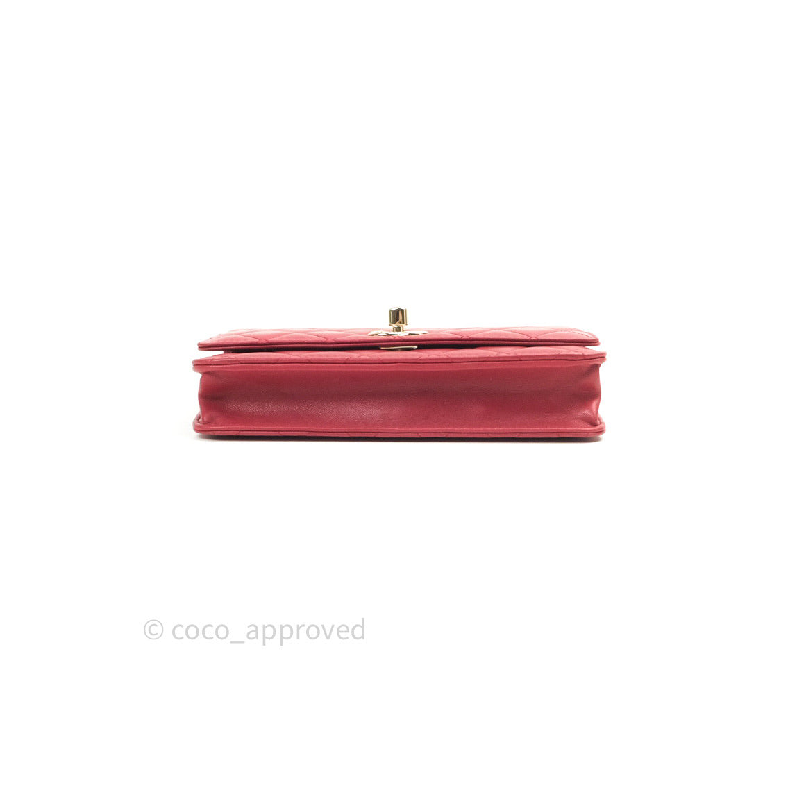 Chanel Trendy CC WOC Wallet on Chain Red Lambskin Gold Hardware