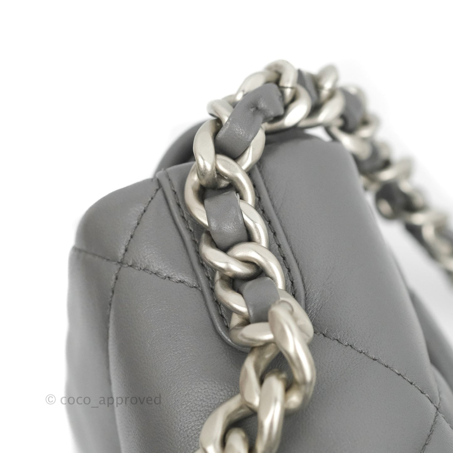 Chanel 19 Small Dark Grey Mixed Hardware