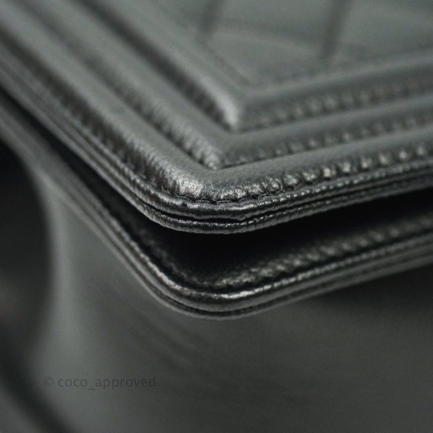 Chanel Quilted So Black Small Boy Caviar