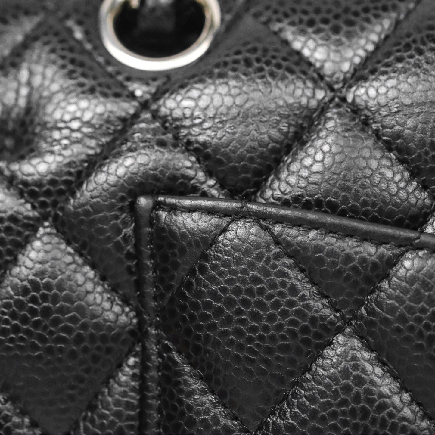 Chanel Small Classic Flap Quilted Black Caviar Silver Hardware