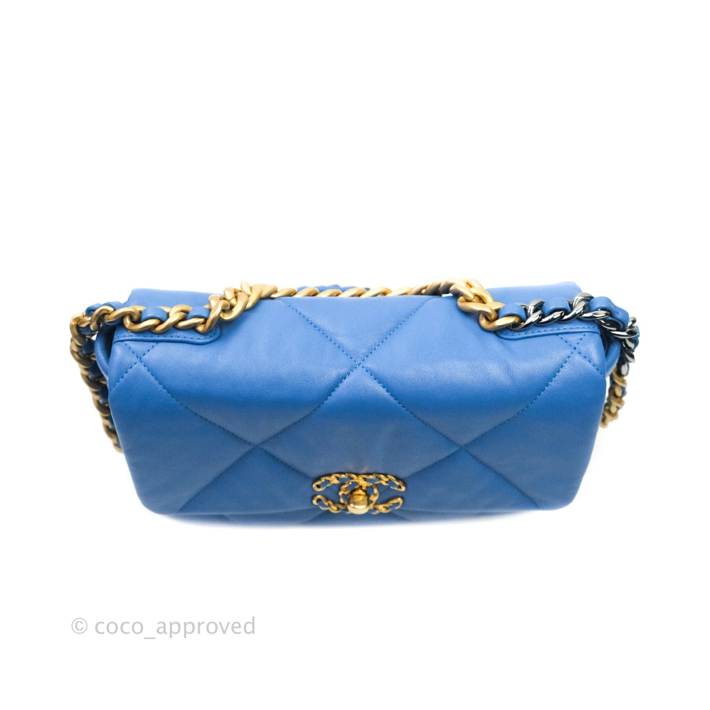 Chanel 19 Small Blue Mixed Hardware