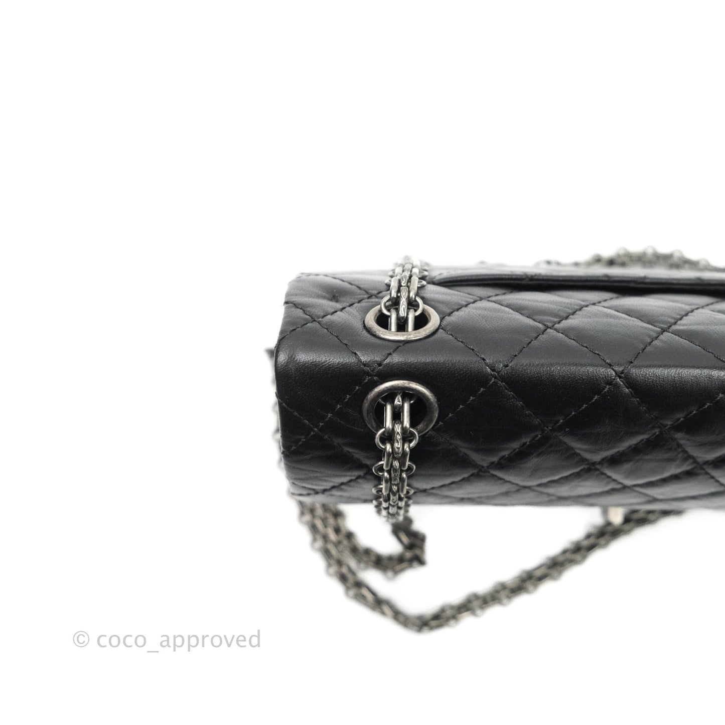 Chanel Reissue Quilted Aged Calfskin Black Ruthenium Hardware 225