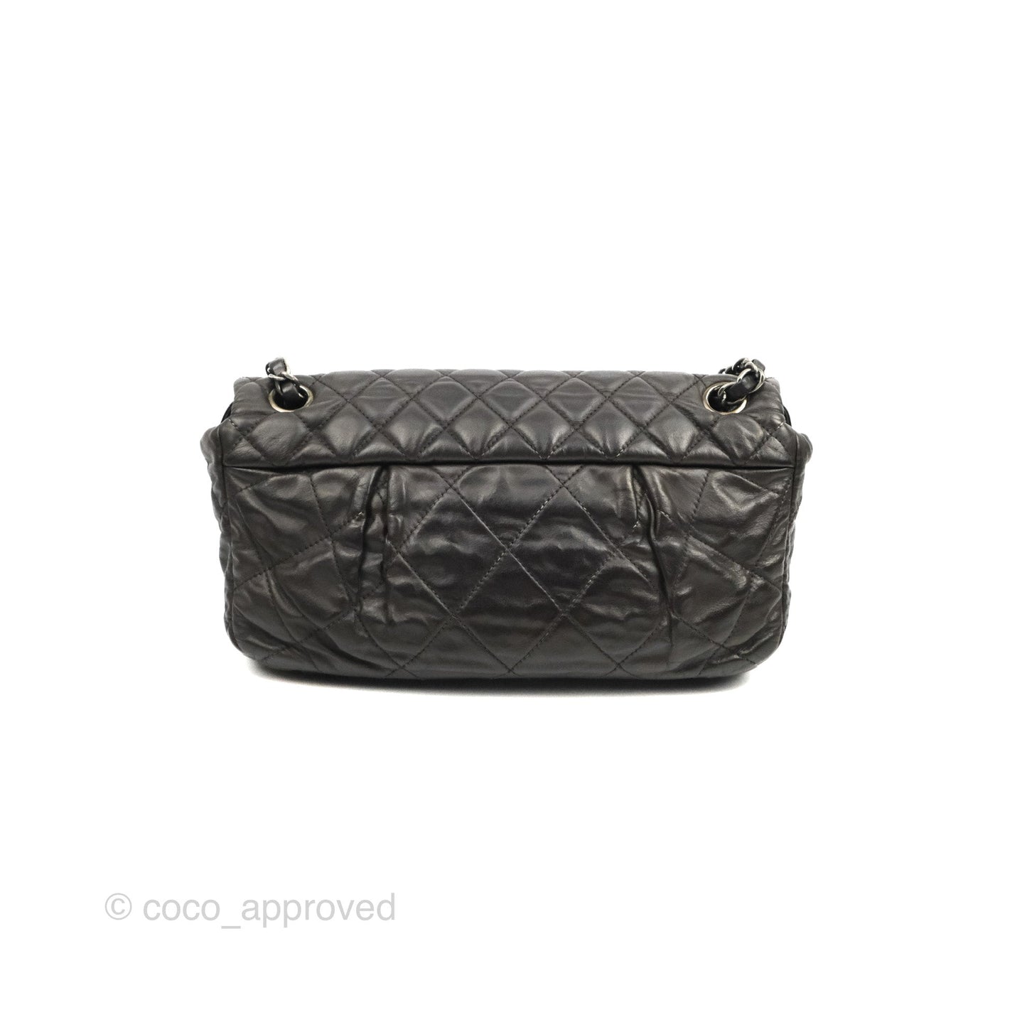 Chanel Chic Quilted Flap Bag Iridescent Dark Brown Calfskin Ruthenium Hardware