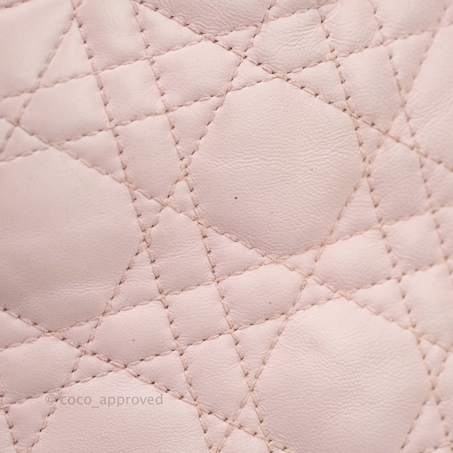 Christian Dior Lambskin Cannage Small Lucky Badge Stardust Backpack Soft Pink