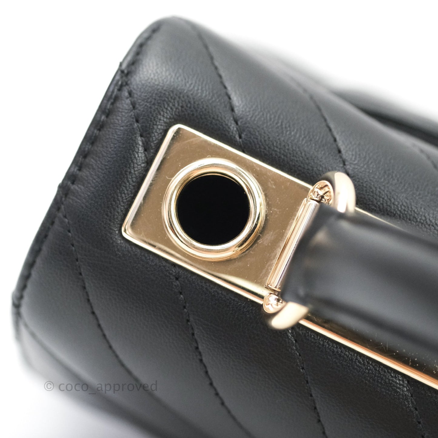 Chanel Trendy CC Chevron Small Black Lambskin Gold Hardware